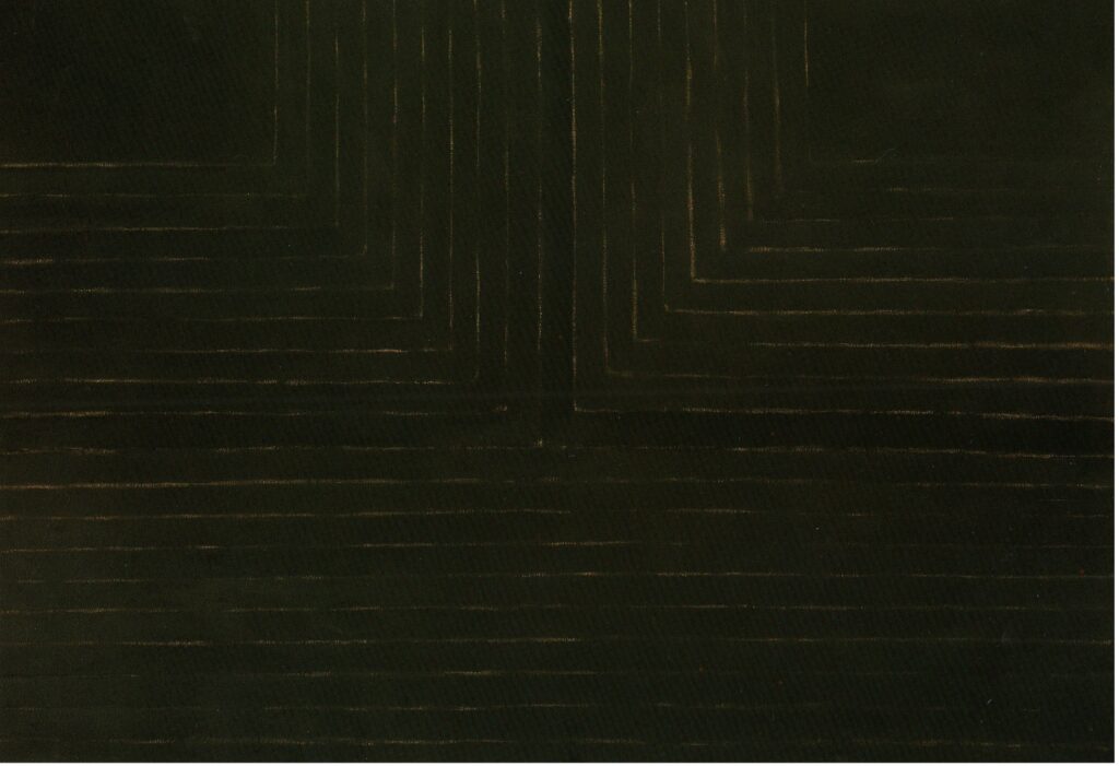 Figure 3. Frank Stella, Reichstag, 1958, Enamel on canvas, 7ft. 5/8 in. x 10ft ¾ in.. Donald Bren, Newport Beach, California.