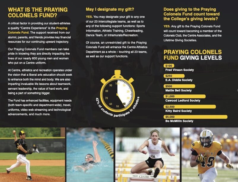 Athletics Fund Brochure Back