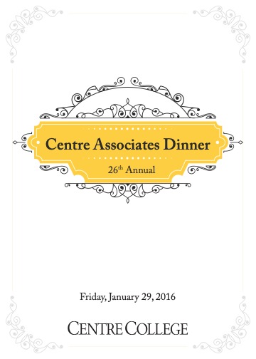 Centre Associates Dinner Invitation Front